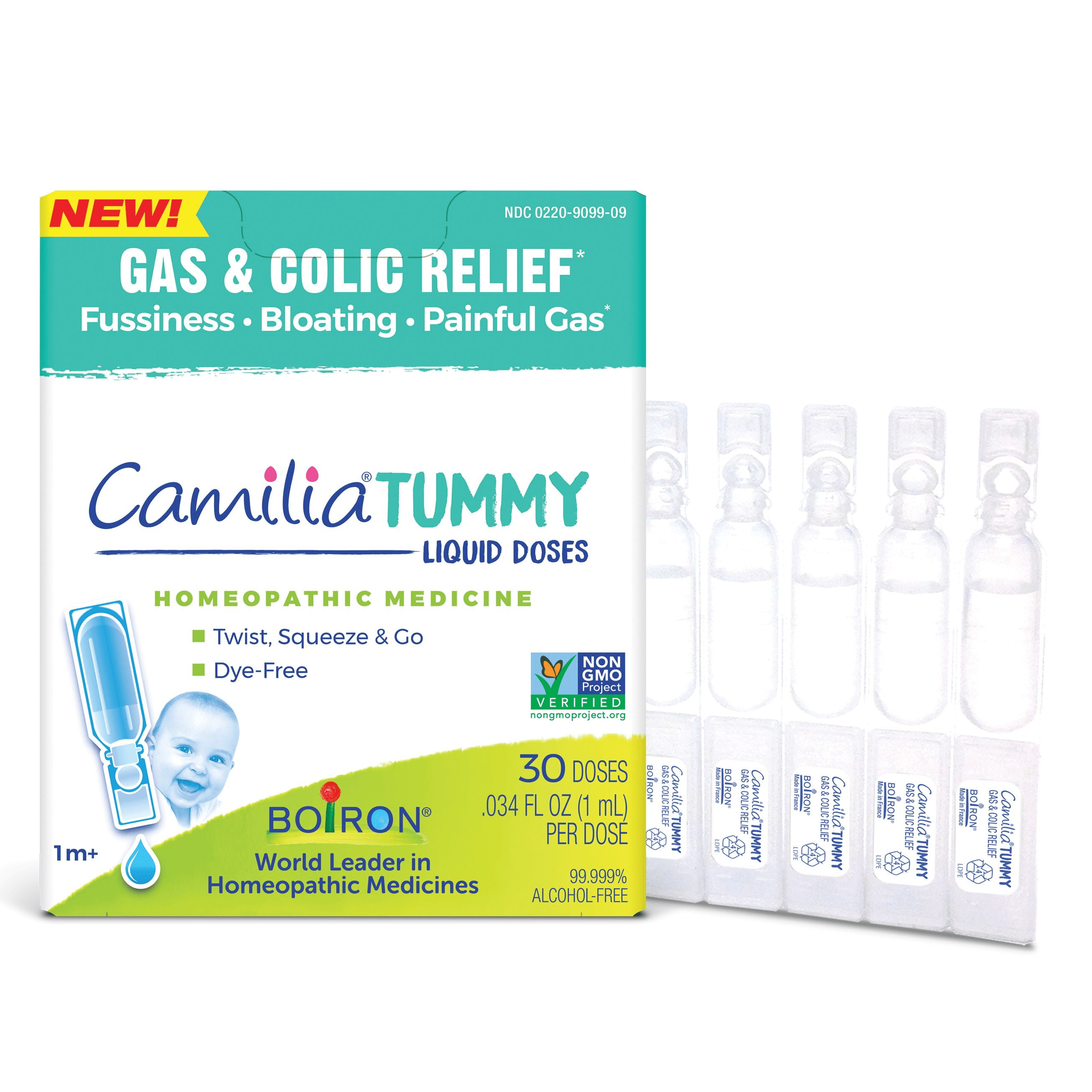 Boiron Camilia Tummy, Infant Gas Relief & Colic Relief, Homeopathic, 30 Liquid Doses