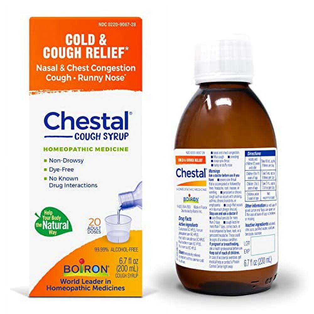 Boiron Chestal Adult Cold and Cough Syrup for Nasal and Chest