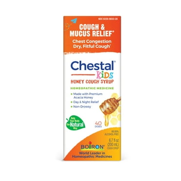 Boiron Chestal Kids Honey Cough Syrup, Homeopathic Medicine for Chest Congestion, 6.7 fl oz