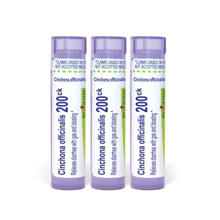 Boiron Cinchona Officinalis 200CK, Homeopathic Medicine for Diarrhea With Gas And Bloating, 3 Count (3 x 80 Pellets)