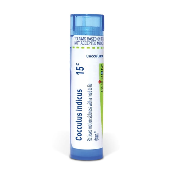 Boiron Cocculus Indicus 15C, Homeopathic Medicine for Motion Sickness With A Need To Lie Down, 80 Pellets