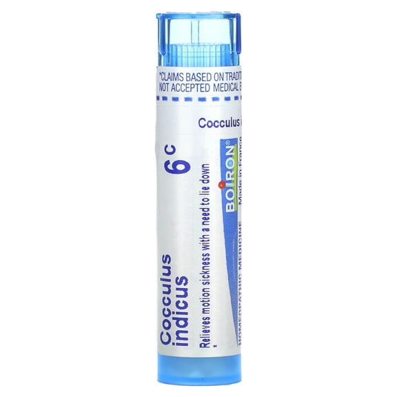 Boiron Cocculus Indicus 6C, Homeopathic Medicine for Motion Sickness With A Need To Lie Down, 80 Pellets