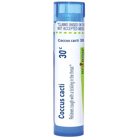 Boiron Coccus Cacti 30C, Homeopathic Medicine for Cough With A Tickling In The Throat, 80 Pellets