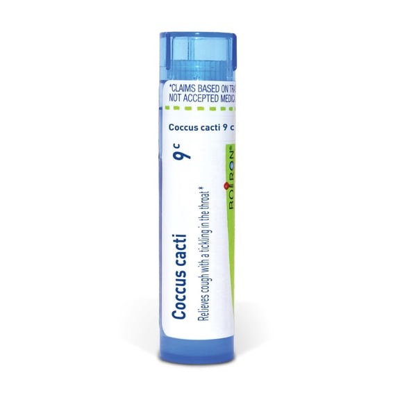 Boiron Coccus Cacti 9C, Homeopathic Medicine for Cough With A Tickling In The Throat, 80 Pellets