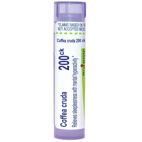 Boiron Coffea Cruda 200CK, Homeopathic Medicine for Sleeplessness With Mental Hyperactivity, 80 Pellets