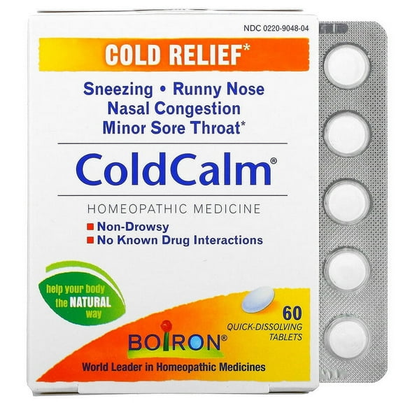 Boiron, ColdCalm, Cold Relief, 60 Quick-Dissolving Tablets Pack of 2