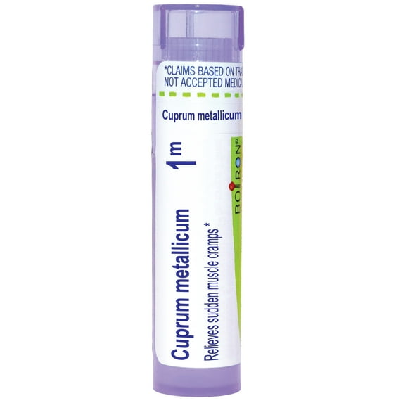 Boiron Cuprum Metallicum 1m, Homeopathic Medicine for Sudden Muscle Cramps, 80 Pellets