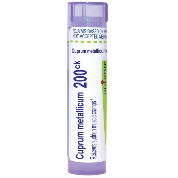 Boiron Cuprum Metallicum 200CK, Homeopathic Medicine for Sudden Muscle Cramps, 80 Pellets