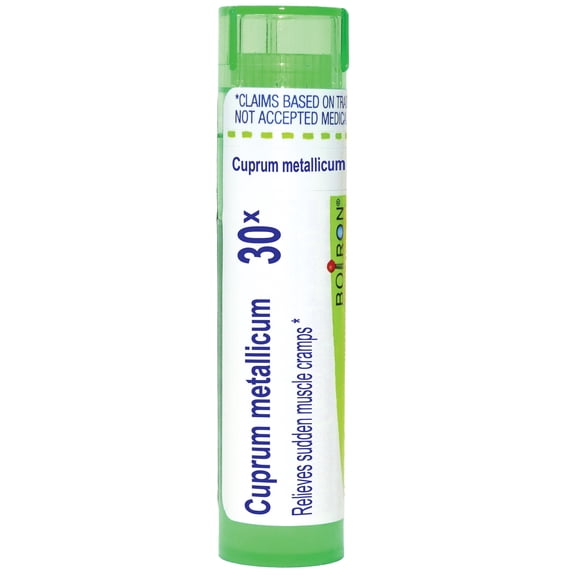 Boiron Cuprum Metallicum 30X, Homeopathic Medicine for Sudden Muscle Cramps, 80 Pellets