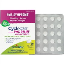 Boiron Cyclease PMS Tablets, Homeopathic Medicine for PMS Symptoms, Bloating, Aches, Mood Changes, 60 Meltaway Tablets