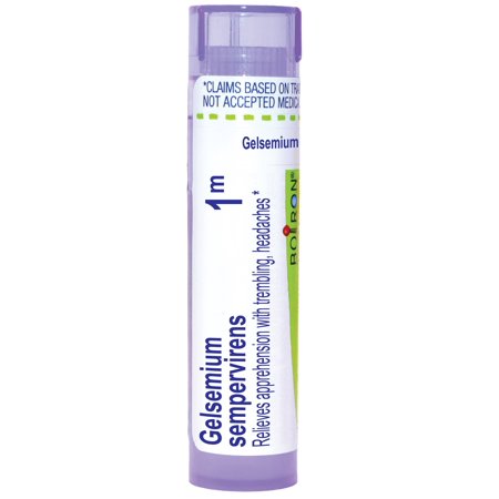 Boiron Gelsemium Sempervirens 1M, Homeopathic Medicine for Apprehension With Trembling, Headaches, 80 Pellets