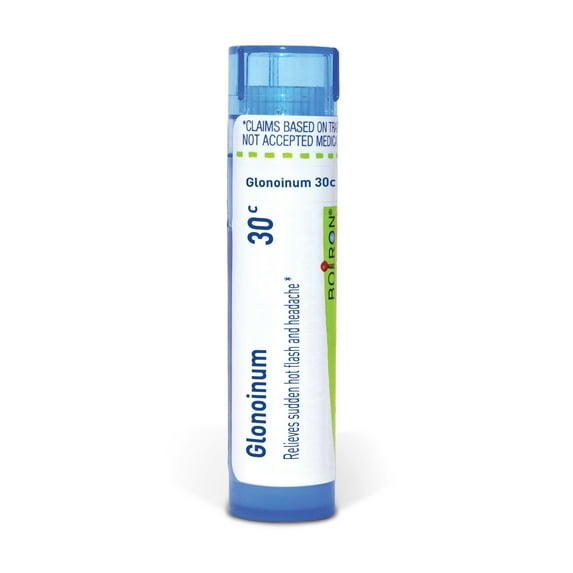 Boiron Glonoinum 30C, Homeopathic Medicine for Sudden Hot Flash And Headache, 80 Pellets