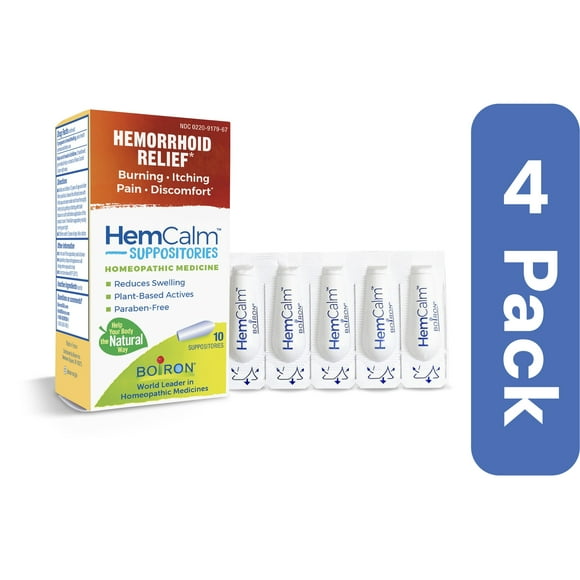 Boiron Hemcalm Suppositories 10 ea (Pack Of 4)