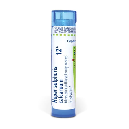 Boiron Hepar Sulphuris Calcareum 12C, Homeopathic Medicine for Painful And Hoarse Dry Cough Worsened By Cold Weather, 80 Pellets
