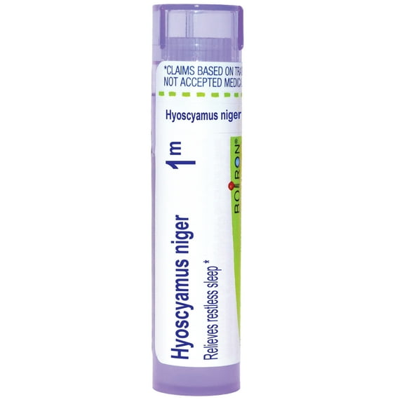 Boiron Hyoscyamus Niger 1M, Homeopathic Medicine for Restless Sleep, 80 Pellets