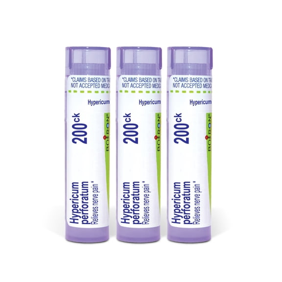 Boiron Hypericum Perforatum 200CK, Homeopathic Medicine for Nerve Pain, 3 Count (3 x 80 Pellets)