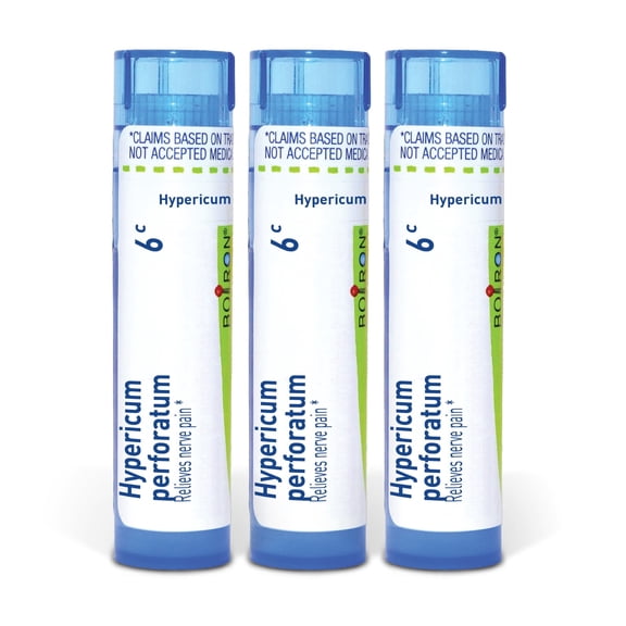 Boiron Hypericum Perforatum 6C, Homeopathic Medicine for Nerve Pain, 3 Count (3 x 80 Pellets)