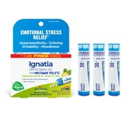 Boiron Ignatia Amara 30C Bonus Pack, Homeopathic Medicine for Emotional Stress, Hypersensitivity, Grieving, Irritability, Moodiness, 240 Pellets