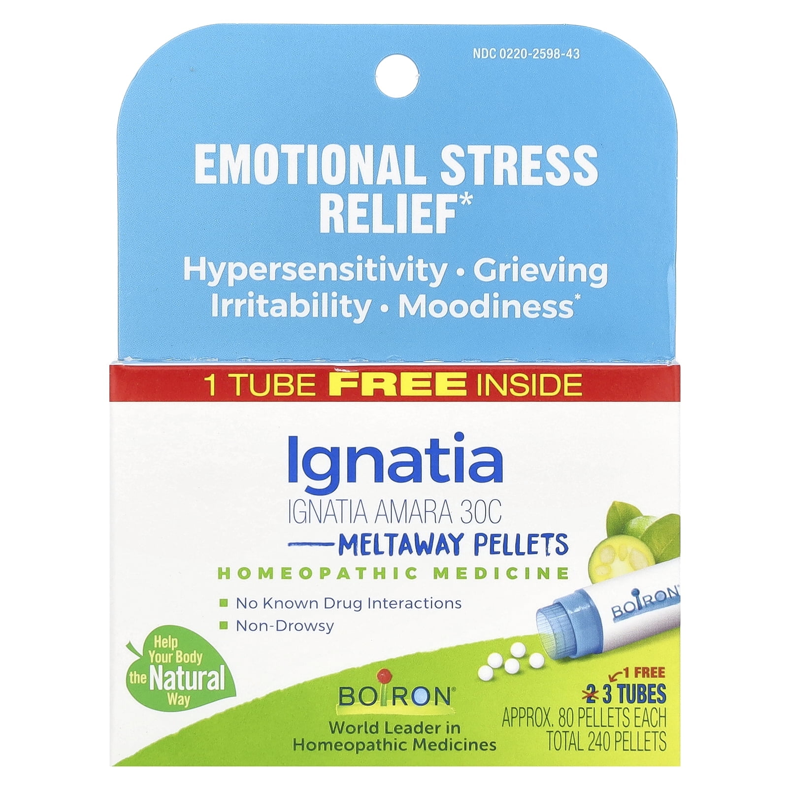Boiron Ignatia Amara 30C Bonus Pack, Homeopathic Medicine for Emotional