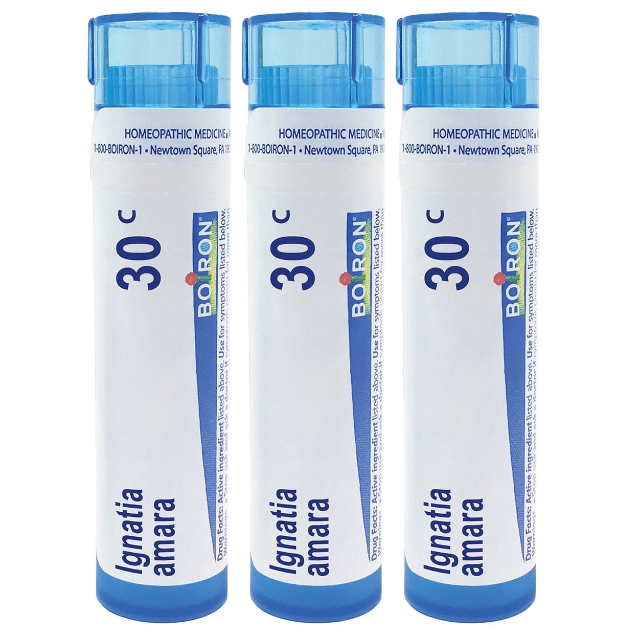 Boiron Ignatia Amara 30C, Homeopathic Medicine for Apprehension, Hypersensitivity To Stress, 3 Count (3 x 80 Pellets)