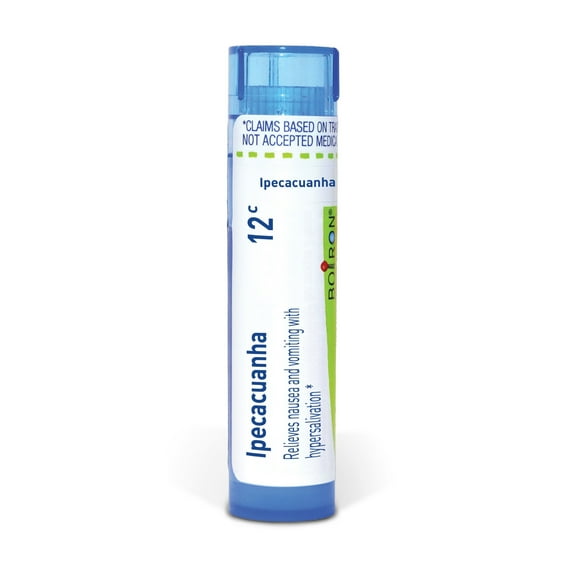 Boiron Ipecacuanha 12C, Homeopathic Medicine for Nausea And Vomiting With Hypersalivation, 80 Pellets