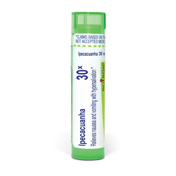 Boiron Ipecacuanha 30X, Homeopathic Medicine for Nausea And Vomiting With Hypersalivation, 80 Pellets