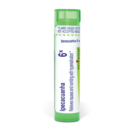 Boiron Ipecacuanha 6X, Homeopathic Medicine for Nausea And Vomiting With Hypersalivation, 80 Pellets