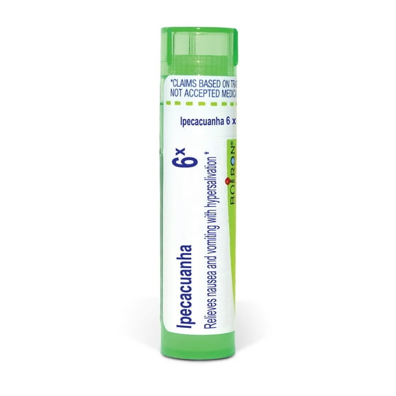 Boiron Ipecacuanha 6X, Homeopathic Medicine for Nausea And Vomiting With Hypersalivation, 80 Pellets
