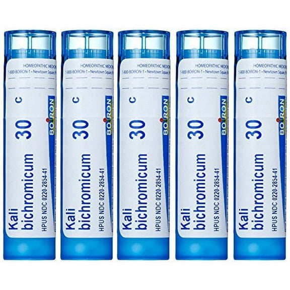 Boiron Kali Bichromicum 30C (Pack of 5), Homeopathic Medicine for Colds