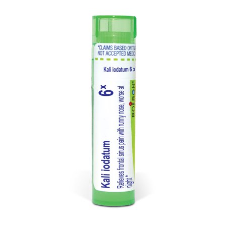 Boiron Kali Iodatum 6X, Homeopathic Medicine for Frontal Sinus Pain With Runny Nose, Worse At Night, 80 Pellets