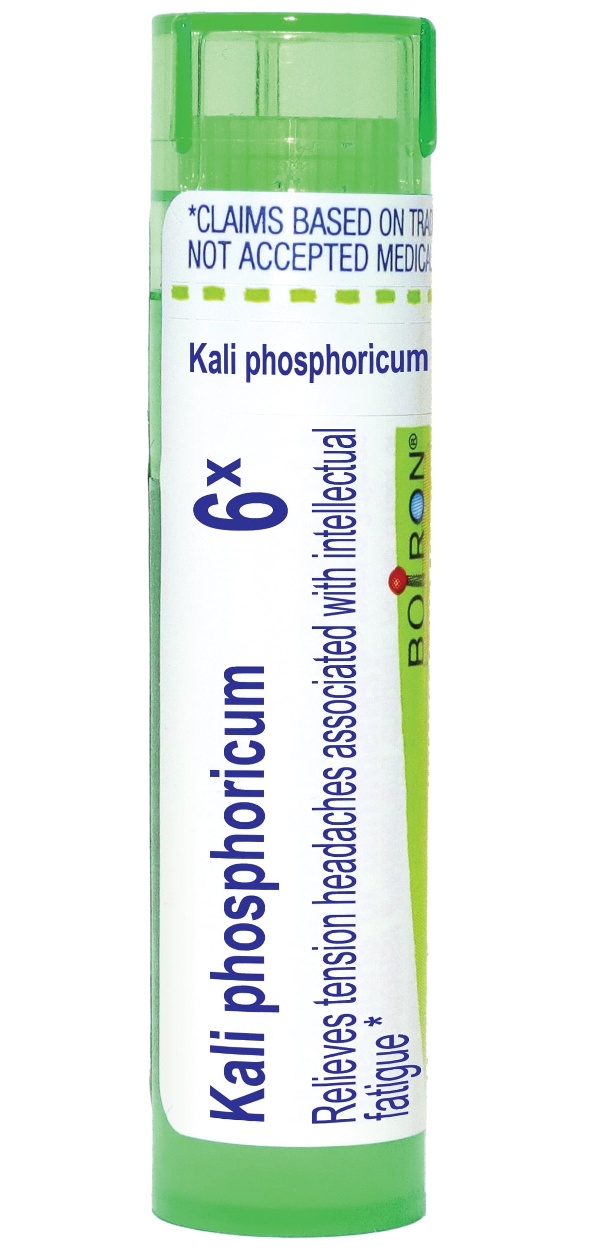 Boiron Kali Phosphoricum 6X, Homeopathic Medicine for Tension Headaches Associated With Intellectual Fatigue, 80 Pellets
