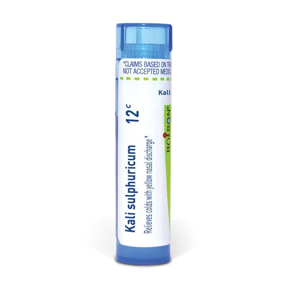 Boiron Kali Sulphuricum 12C, Homeopathic Medicine for Colds With Yellow Nasal Discharge, 80 Pellets