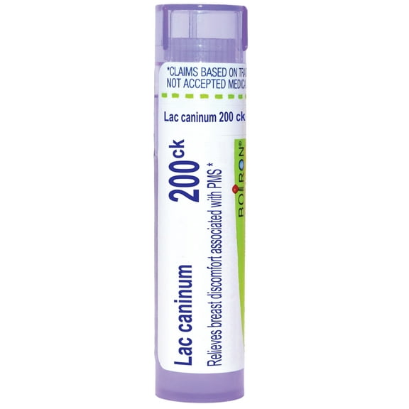 Boiron Lac Caninum 200CK, Homeopathic Medicine for Breast Discomfort Associated With Pms, 80 Pellets