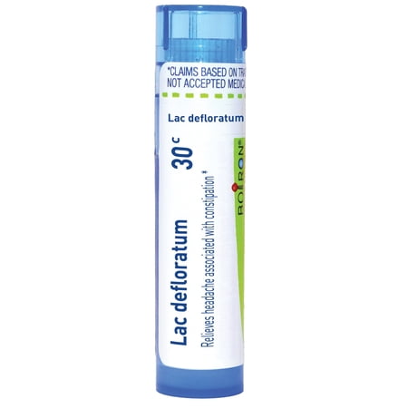 Boiron Lac Defloratum 30C, Homeopathic Medicine for Headache Associated With Constipation, 80 Pellets
