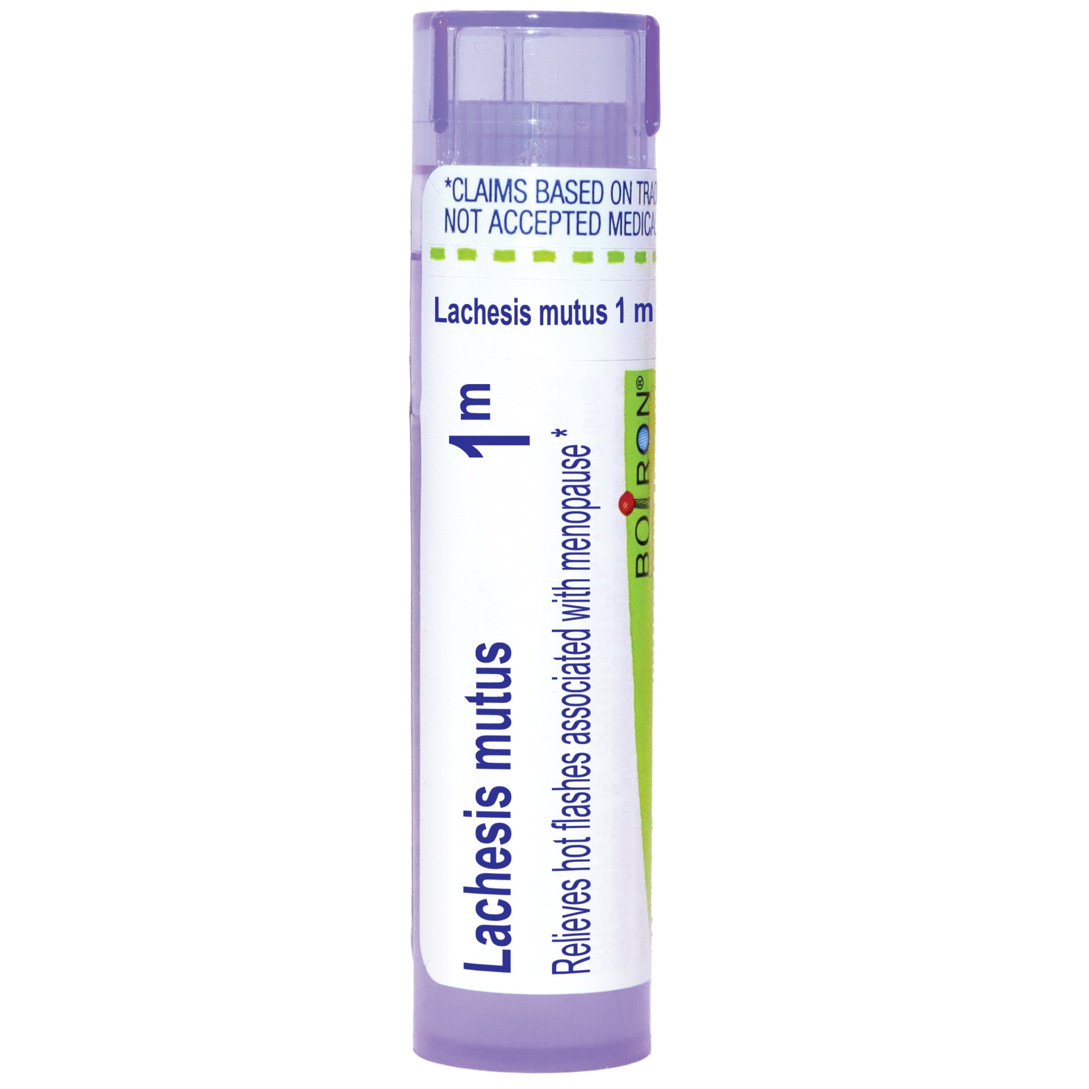 Boiron Lachesis Mutus 1M, Homeopathic Medicine for Hot Flashes Associated With Menopause, 80 Pellets