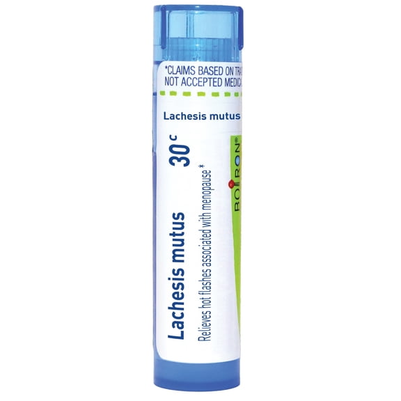 Boiron Lachesis Mutus 30C, Homeopathic Medicine for Hot Flashes Associated with Menopause, 80 Pellets