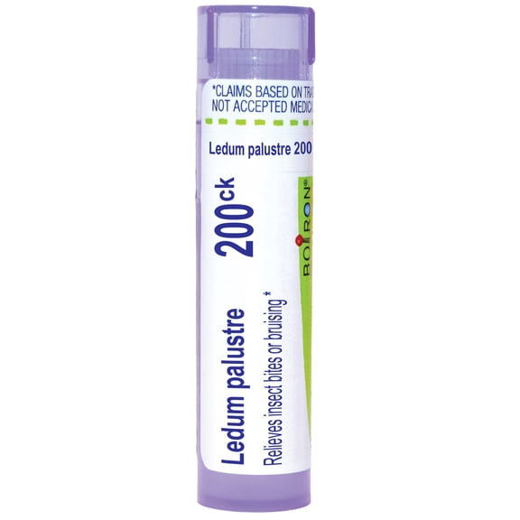 Boiron Ledum Palustre 200CK, Homeopathic Medicine for Insect Bites or Bruising Relief, 80 Pellets