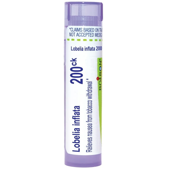 Boiron Lobelia Inflata 200CK, Homeopathic Medicine for Nausea From Tobacco Withdrawal, 80 Pellets