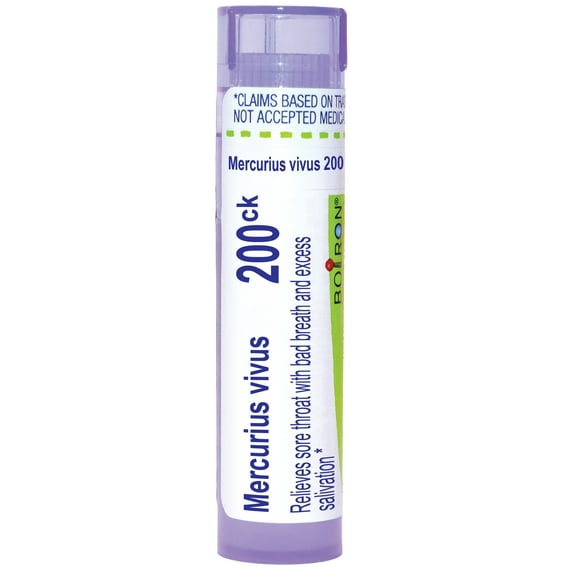 Boiron Mercurius Vivus 200CK Homeopathic Single Medicine For Cough, Cold & Flu 80 Pellet