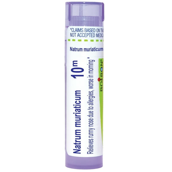 Boiron Natrum Muriaticum 10M, Homeopathic Medicine for Runny Nose Due To Allergies, Worse In Morning, 80 Pellets