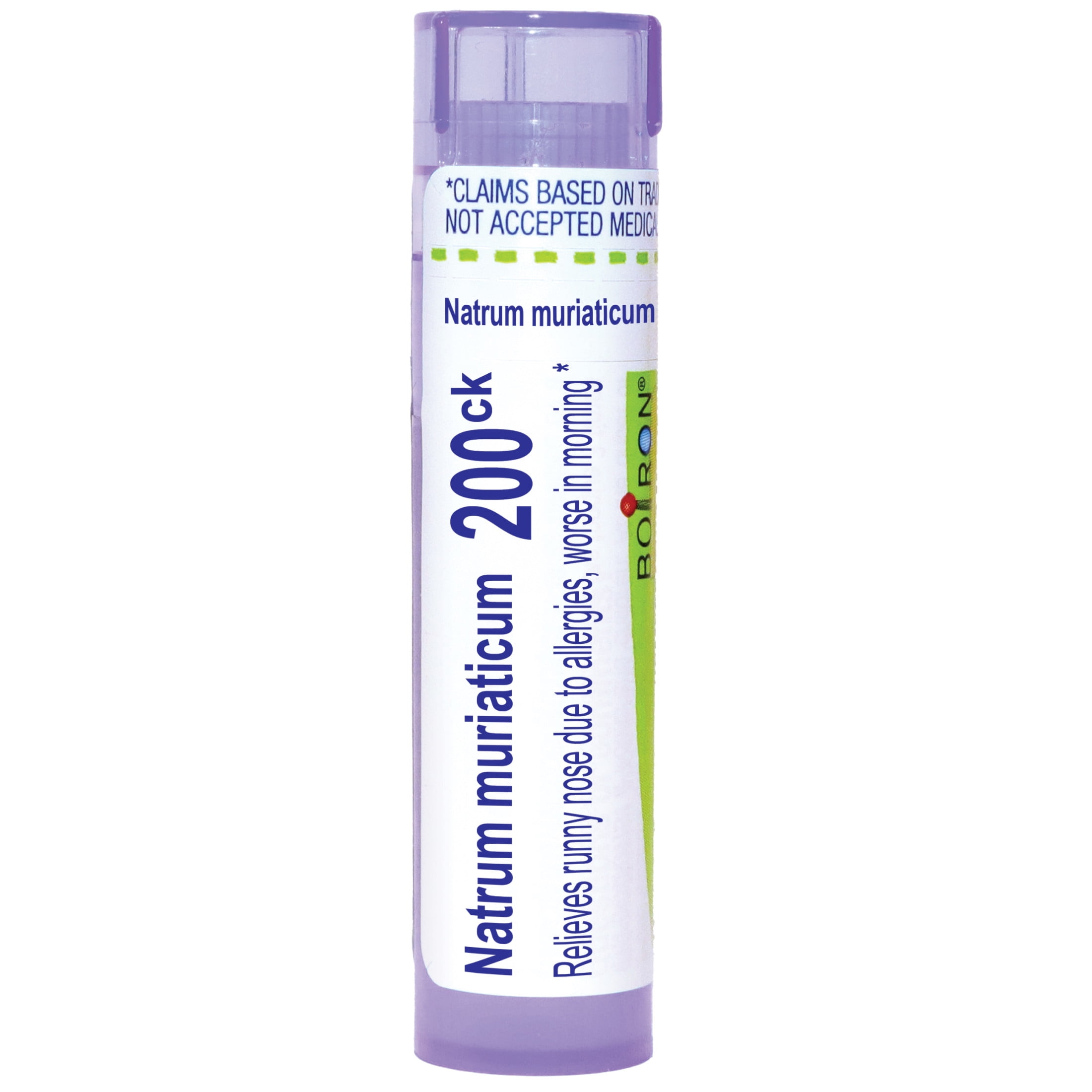 Boiron Natrum Muriaticum 200CK, Homeopathic Medicine for Runny Nose Due To Allergies, Worse In Morning, 80 Pellets