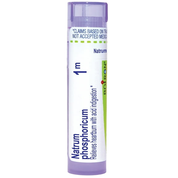 Boiron Natrum Phosphoricum 1M, Homeopathic Medicine for Heartburn With Acid Indigestion, 80 Pellets