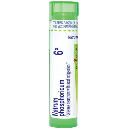 Boiron Natrum Phosphoricum 6X, Homeopathic Medicine for Heartburn With Acid Indigestion, 80 Pellets