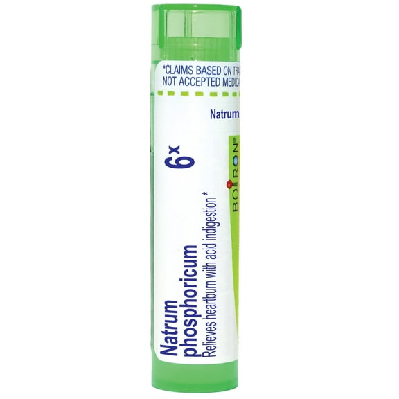 Boiron Natrum Phosphoricum 6X, Homeopathic Medicine for Heartburn With Acid Indigestion, 80 Pellets