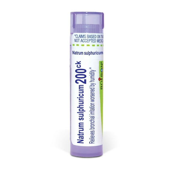 Boiron Natrum Sulphuricum 200CK, Homeopathic Medicine for Bronchial Irritation Worsened By Humidity, 80 Pellets