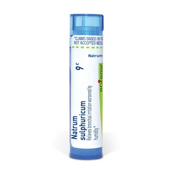 Boiron Natrum Sulphuricum 9C, Homeopathic Medicine for Bronchial Irritation Worsened By Humidity, 80 Pellets