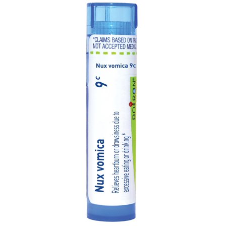 Boiron Nux Vomica 9C, Homeopathic Medicine for Heartburn Or Drowsiness Due To Excessive Eating Or Drinking, 80 Pellets
