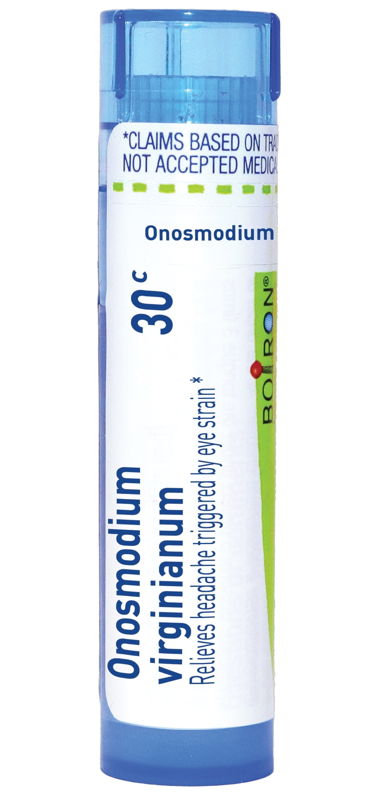 Boiron Onosmodium Virginianum 30C, Homeopathic Medicine for Headache Triggered By Eye Strain, 80 Pellets
