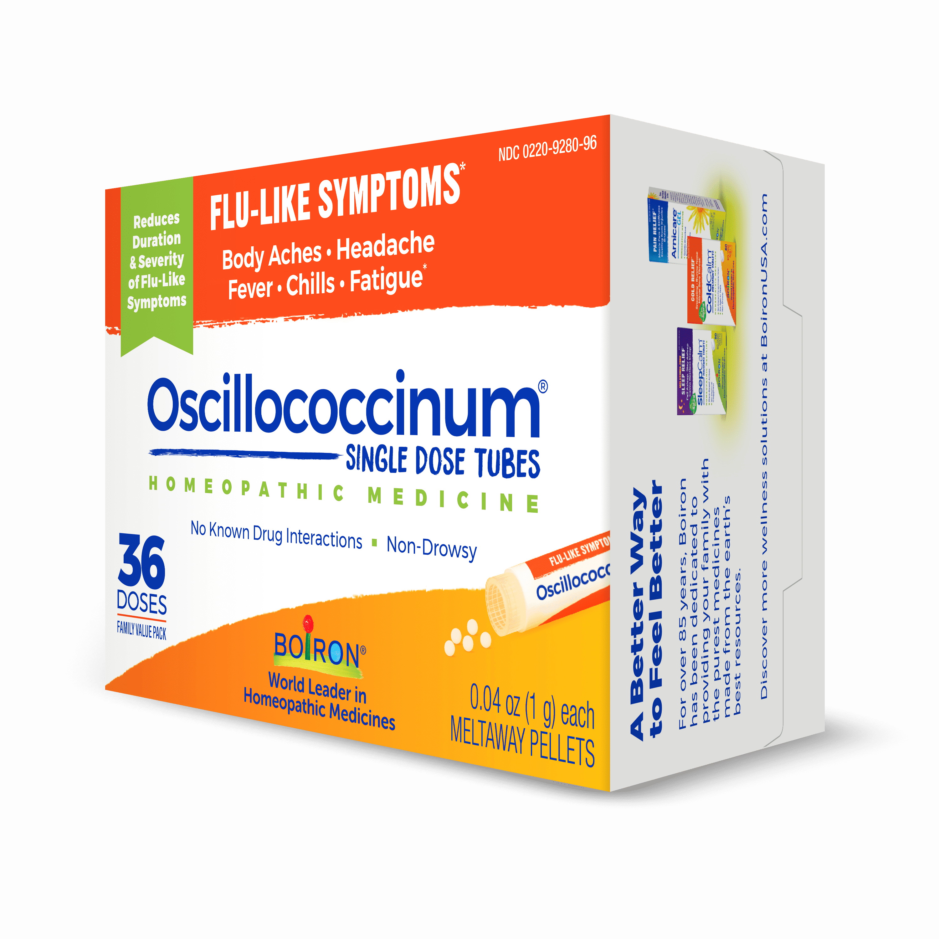 Boiron Oscillococcinum 36 Count, Homeopathic Medicine for Flu-Like Symptoms Relief