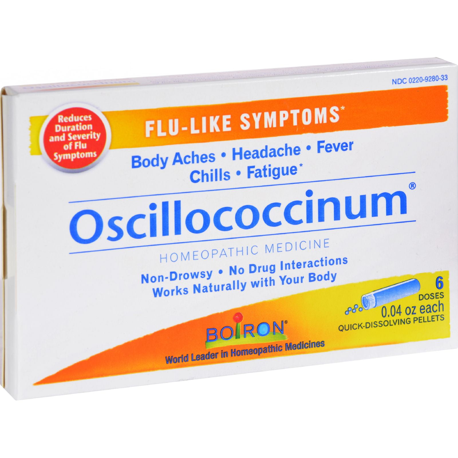 Boiron Oscillococcinum Unit Dose, Homeopathic Medicine for Flu-Like Symptoms, 6 Doses